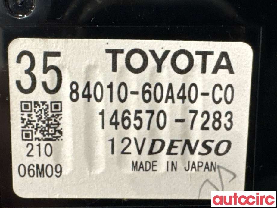 Varmeapparat betjening til Toyota Land Cruiser 150 2010-2013 (Fase 1) (TOYOTA|8401060A40C0|146570-7283|84010-60A40-C0)