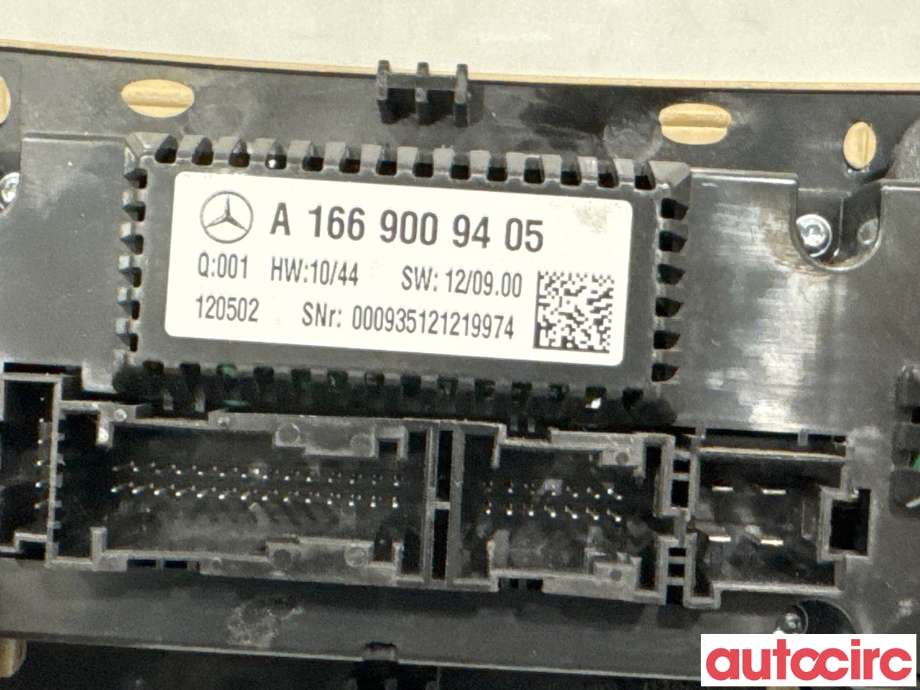 Varmeapparat betjening til Mercedes ML 2011-2015 (Fase 1) (W166) (W166) (MERCEDES|A1669006908||A1669008721)