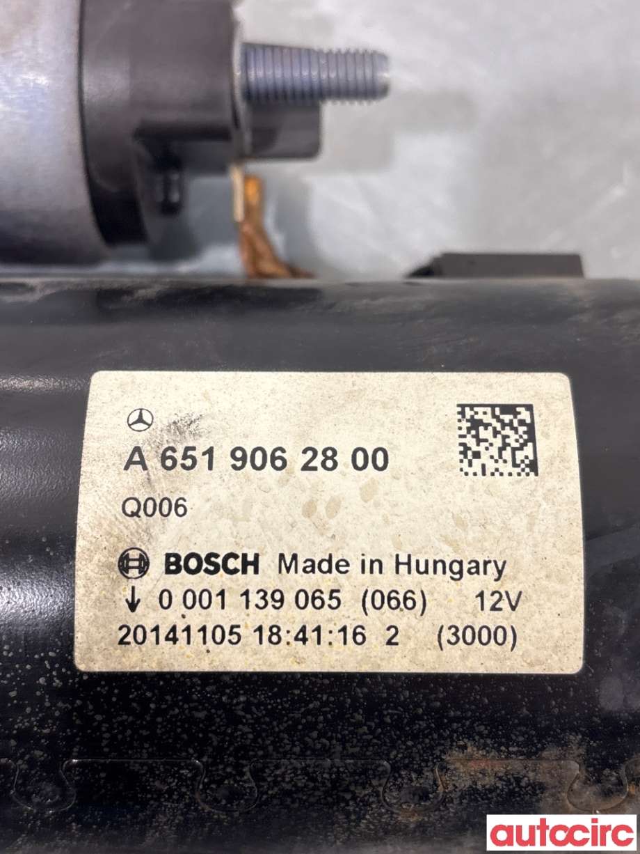 Starter diesel til Mercedes E-Klasse 2013-2016 (Fase 2) (W212) (W212) (MERCEDES|A6519062800|0001139065)
