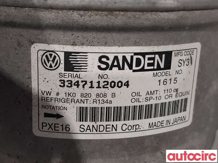 Aircondition kompressor til Škoda Superb 2008-2015 (Type II)  (SKODA|1K0820808BX|PXE161615|1K0820808F)