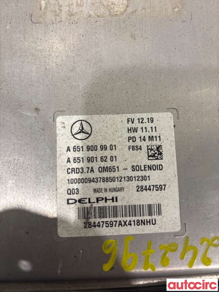 Styreenhet motor til Mercedes E-Klasse 2013-2016 (Fase 2) (W212) (W212) (MERCEDES|A6519009901|28447597)