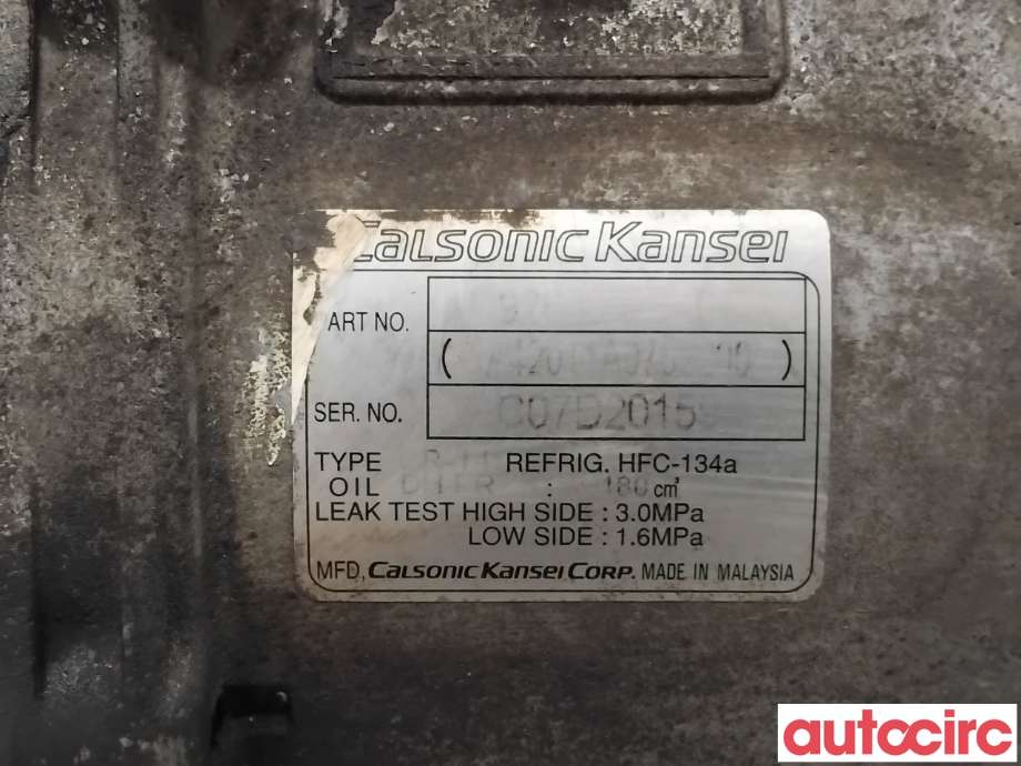 Aircondition kompressor til Nissan Navara 2005-2010 (Fase 1) (D40) (D40) (NISSAN|92600EB40E|)