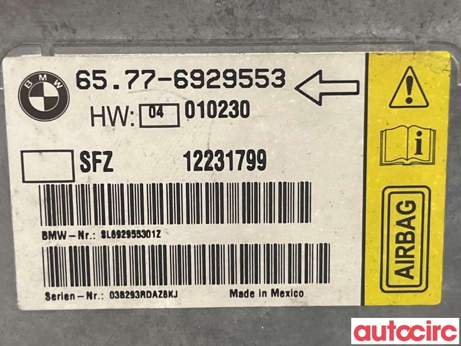 Airbag elektronikk til BMW 7-Serie 2000-2008 (E65/E66/E67/E88) (E65/E66/E67/E88) (BMW|65776949901|65776929553)