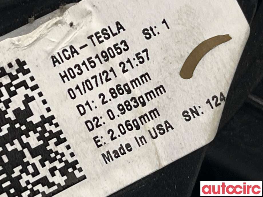 Varmeapparat motor til Tesla Model 3 2018-2023 (Fase 1) (TESLA|1539475-00-A|H031519053)