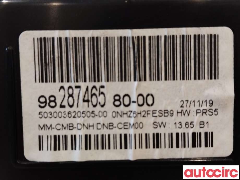 Instrumentpanel til Peugeot 508 2018-->> (Type II)  (PEUGEOT|9828746580)