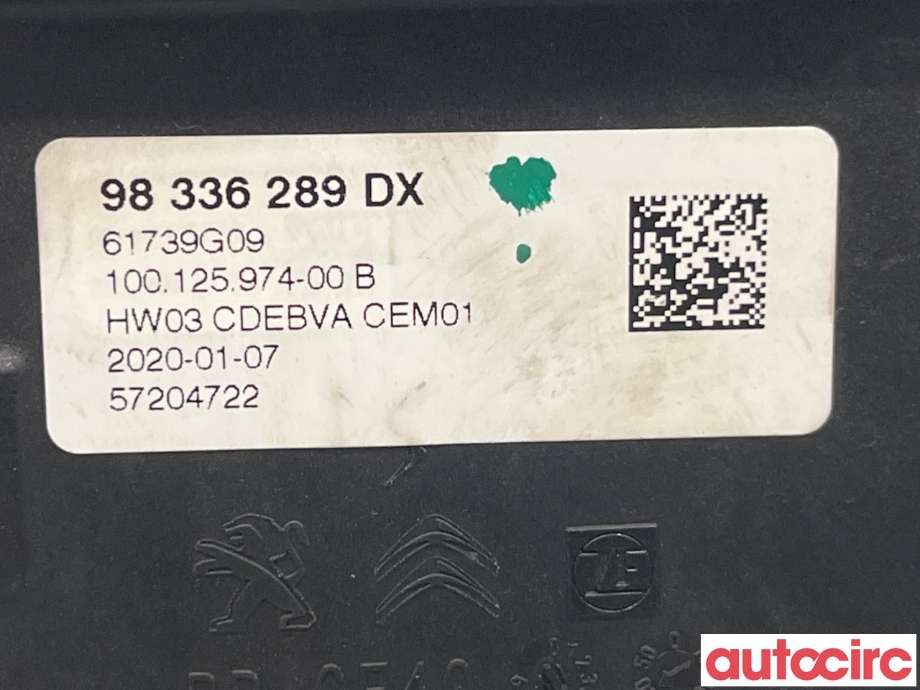 Girstang/girvelger automat til Peugeot 508 2018-->> (Type II)  (PEUGEOT|1663576080|98336289DX)
