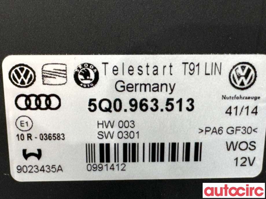 Styreenhet diverse til Škoda Octavia 2013-2016 (Type III, Fase 1) (SKODA|5Q0963513|)