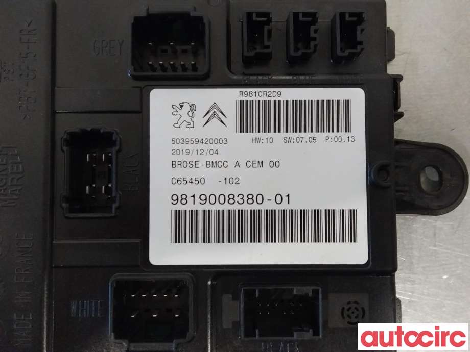 Styreenhet elektrisk bakluke til Peugeot 508 2018-->> (Type II)  (PEUGEOT|1638000680|9819008380)