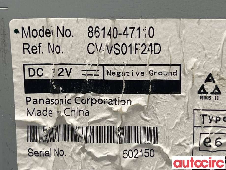 Bilstereo til Toyota Prius +7 2012-2020 (Type III) (stasjonsvogn) (stasjonsvogn) (TOYOTA|8614047110)