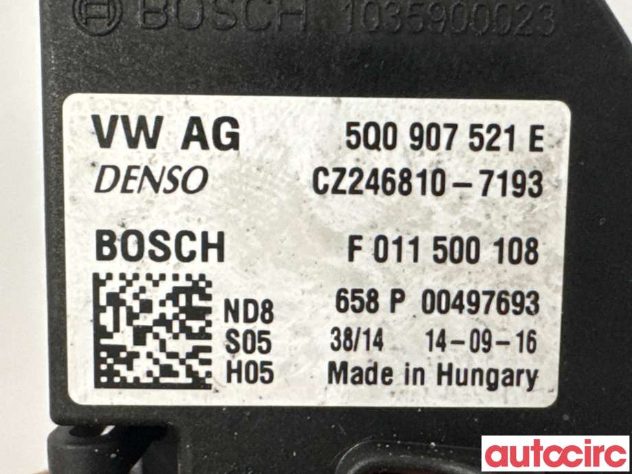 Varmeapparat motstand til Škoda Octavia 2013-2016 (Type III, Fase 1)  (SKODA|5Q0907521A|F011500108|5Q0907521E)