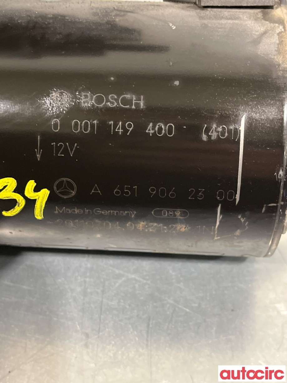 Starter diesel til Mercedes ML 2011-2015 (Fase 1) (W166) (W166) (MERCEDES|A6519062800|0001149400|A6519062300)