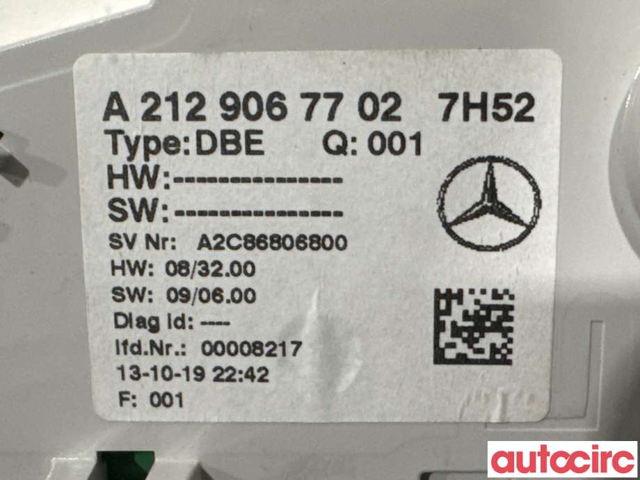 Taklyspanel til Mercedes E-Klasse 2013-2016 (Fase 2) (W212) (W212) (MERCEDES|A2129067702|A2C86806800)