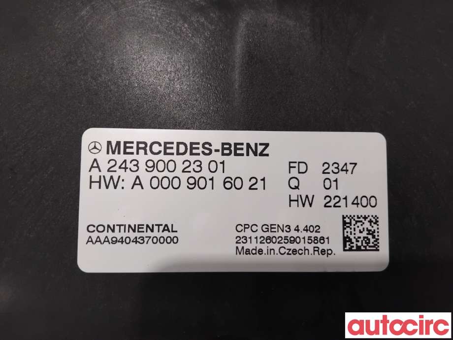 Styreenhet klima/aircondition til Mercedes EQA 2021-->>  (MERCEDES|A2439002301|AAA9404370000)