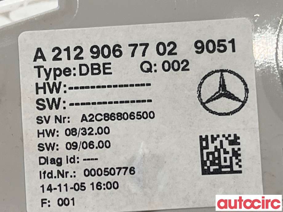 Taklyspanel til Mercedes E-Klasse 2013-2016 (Fase 2) (W212) (W212) (MERCEDES|A2129067702)