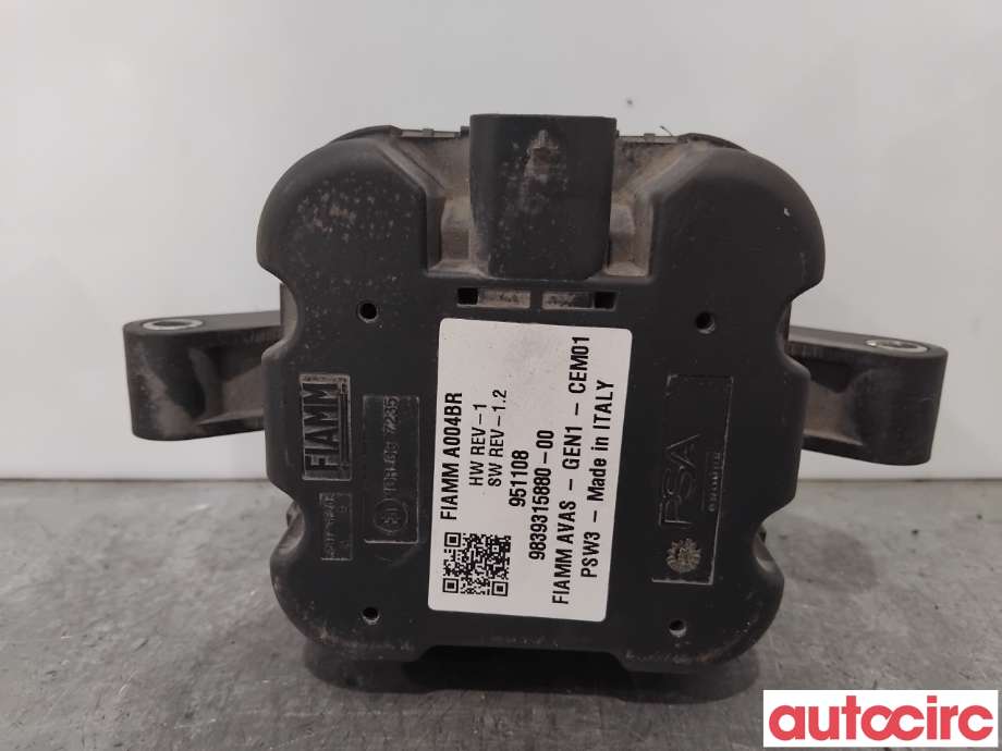 Høyttaler motorlyd, AVAS (Acoustic Vehicle Alerting System) til Citroën C4, Spacetourer 2019-->>  (CITROEN|9839315880|)