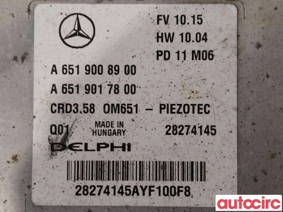 Styreenhet motor til Mercedes ML 2011-2015 (Fase 1) (W166) (W166) (MERCEDES|A6519008900)