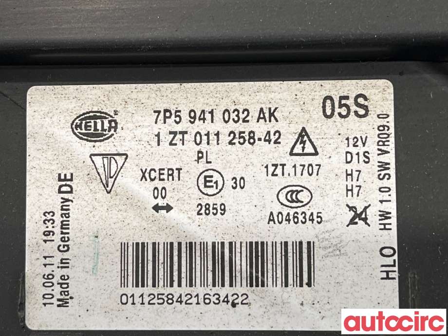 Frontlykt høyre xenon til Porsche Cayenne 2010-2017 (92A) (92A) (PORSCHE|95863117802|1ZT01125842|7P5941032AK)