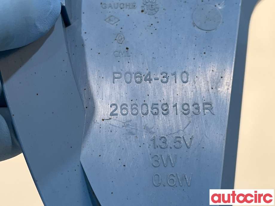 Tåkelykt venstre foran til Renault Zoe 2013-2019 (Fase 1)  (RENAULT|266059193R|)