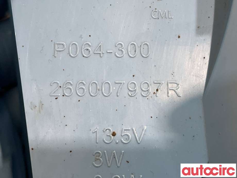 Tåkelykt høyre foran til Renault Zoe 2013-2019 (Fase 1)  (RENAULT|266007997R|)
