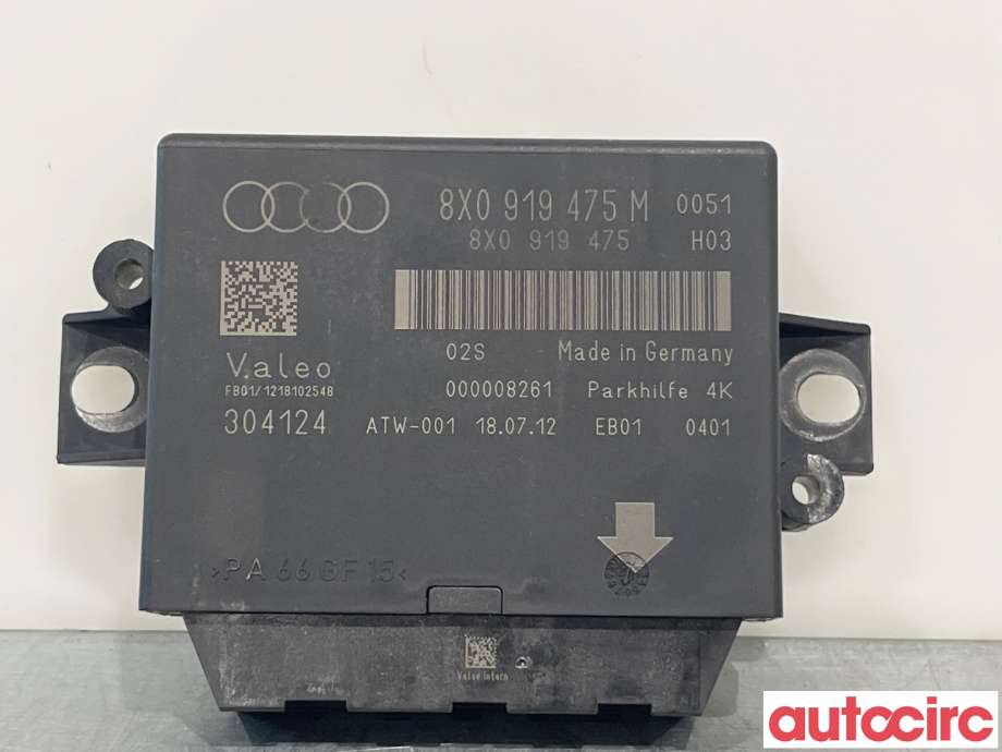 Styreenhet parkering til Audi Q3, 2011-2014 (Type I, Fase 1)  (AUDI|8X0919475M)