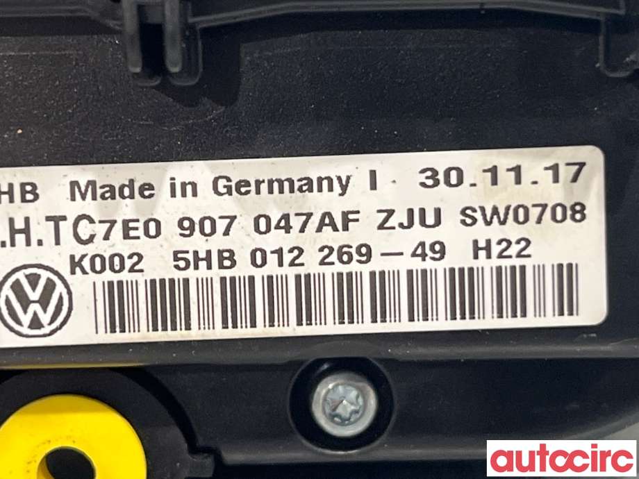 Varmeapparat betjening til VW Transporter / Caravelle 2015-2019 (T6) (T6) (VOLKSWAGEN|7E0907047AF)