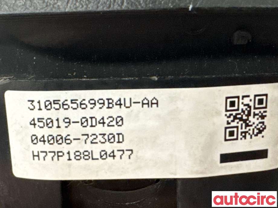 Airbag rattpute til Toyota Yaris 2012-2014 (Type III, Fase 1)  (TOYOTA|451300D350C0||451300D630C1)