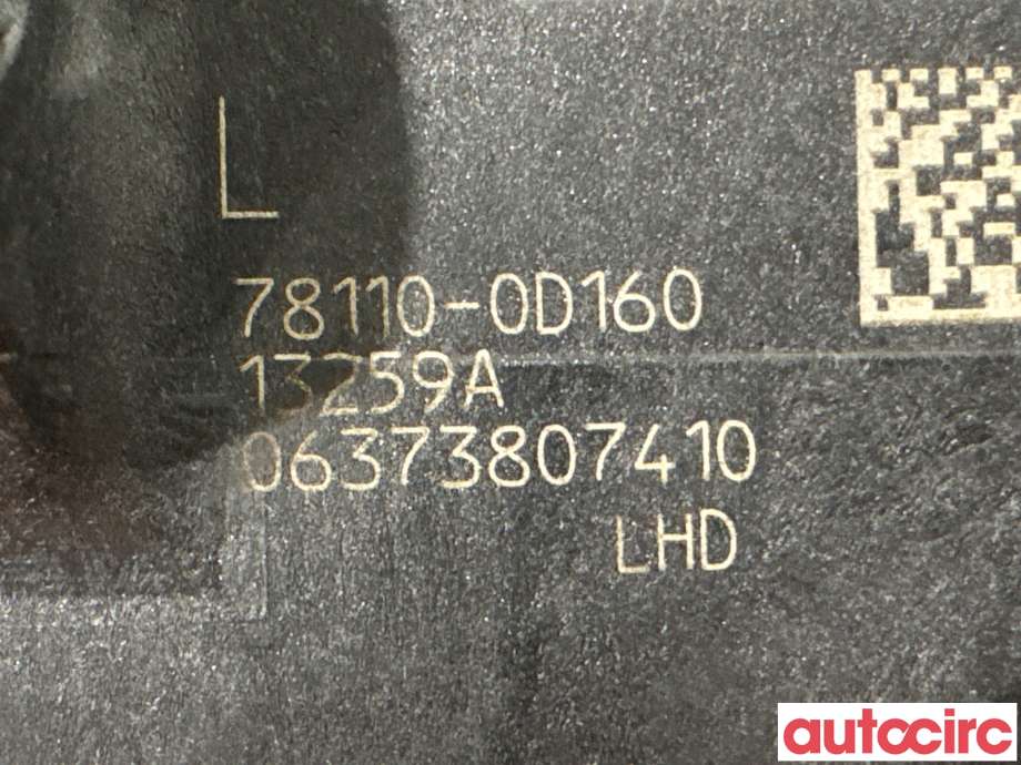 Pedal gass til Toyota Yaris 2012-2014 (Type III, Fase 1)  (TOYOTA|781100D160||78110-0D160)