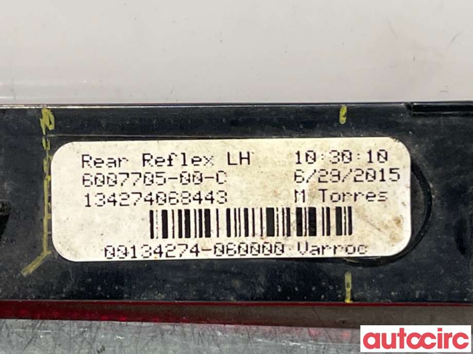 Refleksplate til Tesla Model S 2013-2016 (Fase 1)  (TESLA|6007705-00-D||6007705-00-C)