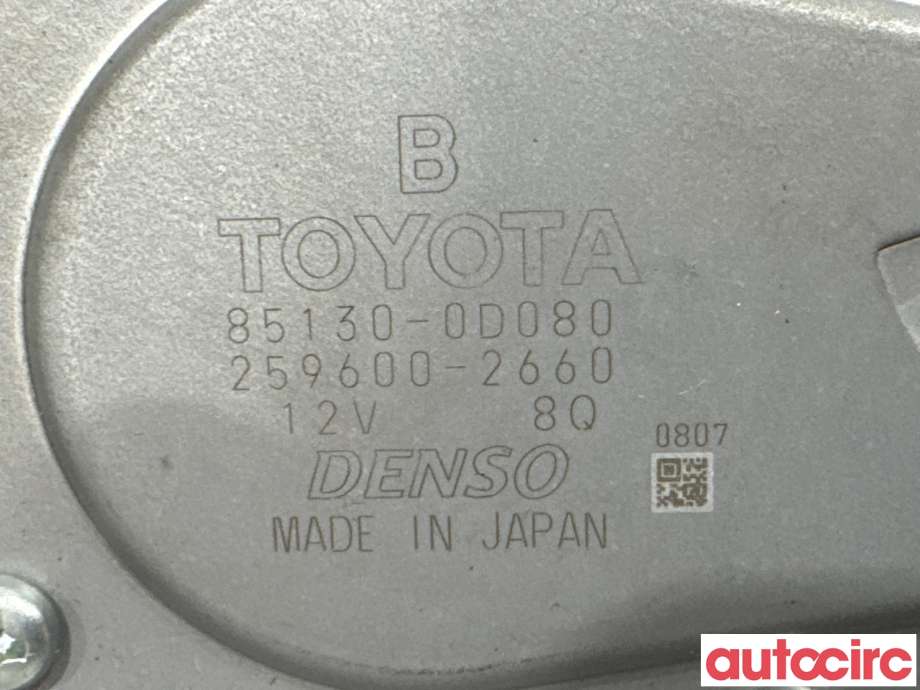 Viskermotor bakrute til Toyota Yaris 2012-2014 (Type III, Fase 1)  (TOYOTA|851300D080|259600-2660|85130-0D080)