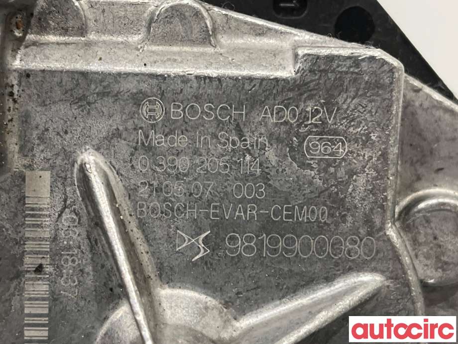Viskermotor bakrute til Opel Corsa F 2019-->>  (OPEL|9819900080|0390205114)