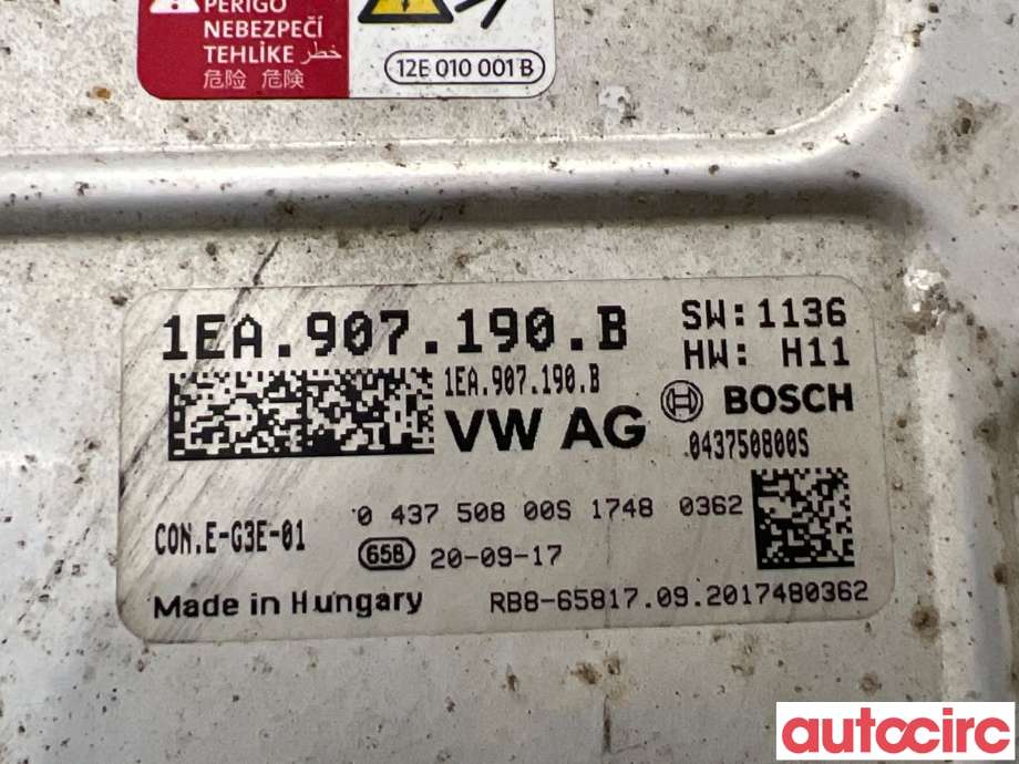 Inverter elbil til VW ID.3 2020-->>  (VOLKSWAGEN|1EA907190K|043750800S|1EA907190B)