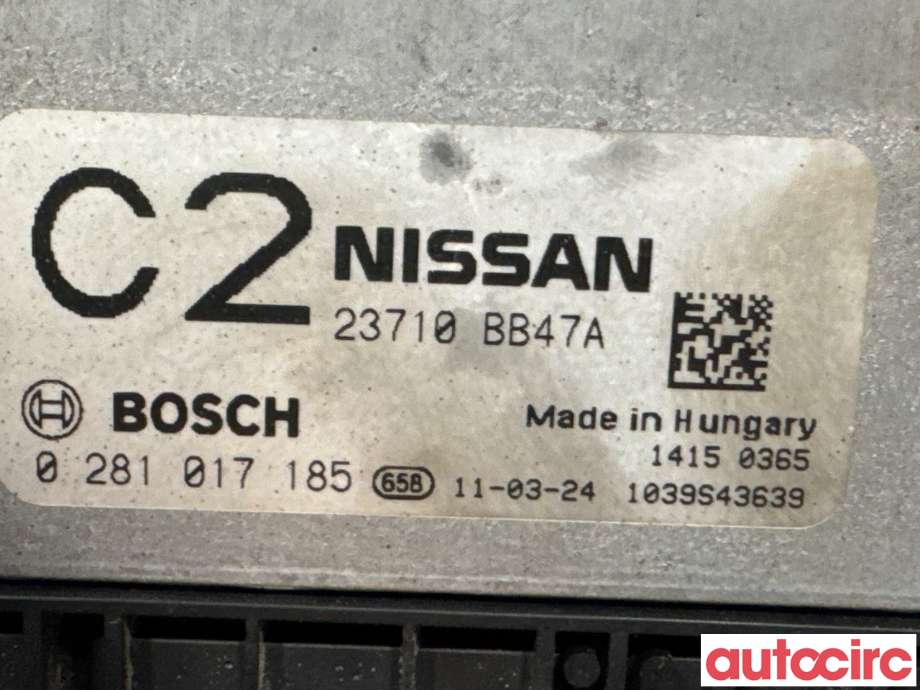 Styreenhet motor til Nissan Qashqai 2010-2014 (Type I, Fase 2)  (NISSAN|23710BB47A|0281017185)