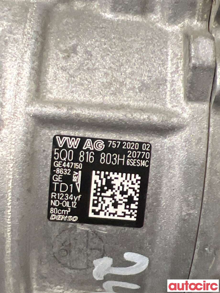 Aircondition kompressor til Škoda Octavia 2017-2020 (Type III, Fase 2) (SKODA|5Q0816803H|)