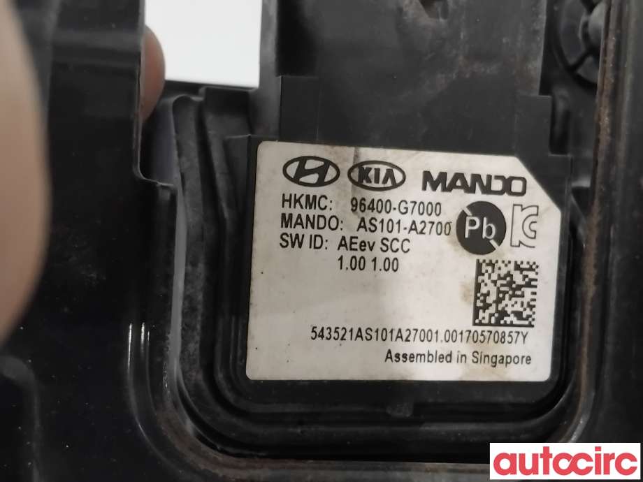 Sensor radar til Hyundai Ioniq Electric 2016-2019 (Fase 1)  (HYUNDAI|96400G7000|AS101-A2700|96400-G7000)