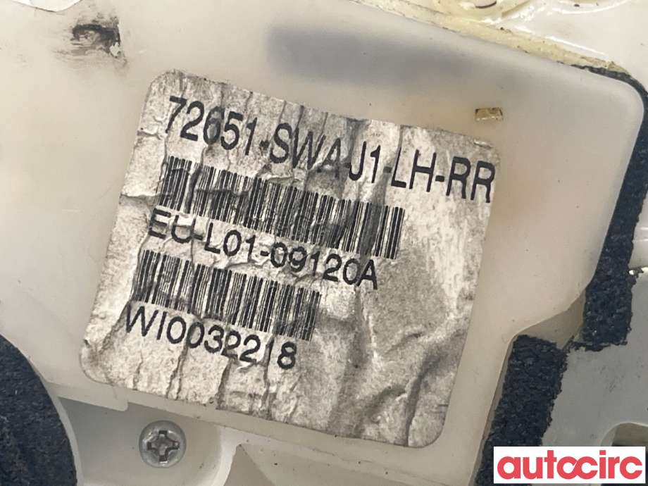 Låsekasse venstre bak til Honda CR-V 2007-2012 (Type III)  (HONDA|72650SWAJ03|72651-SWA-J1)