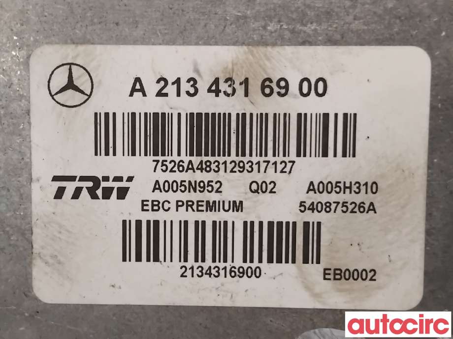 ABS sentral til Mercedes E-Klasse 2016-2023 (W213) (W213) (MERCEDES|A2134312301|54087526A|A2134316201)