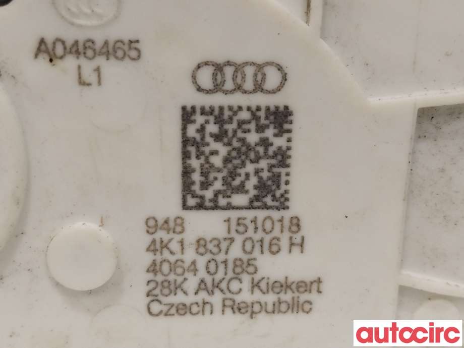 Låsekasse høyre foran til Audi e-tron 2018-->>  (AUDI|4K1837016H)
