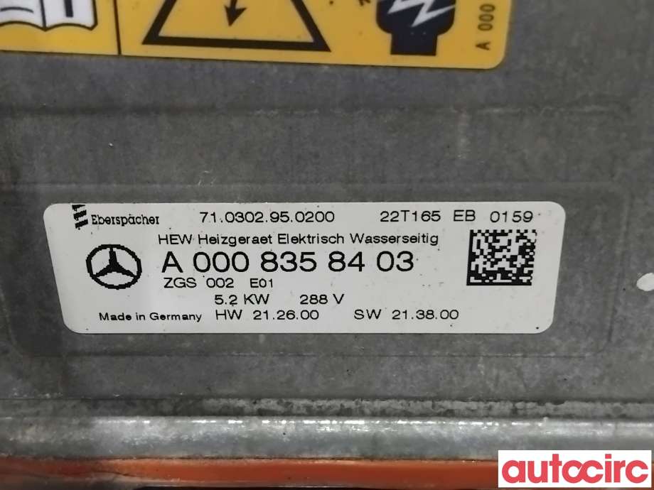 Motorvarmer elektrisk til Mercedes EQA 2021-->>  (MERCEDES|A0008358403|710302950200|A1678354200)