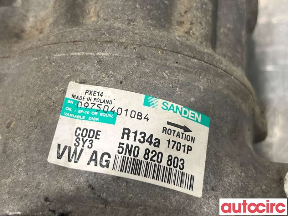 Aircondition kompressor til Škoda Yeti 2009-2013 (Fase 1)  (SKODA|5N0820803C|PXE141701|5N0820803)