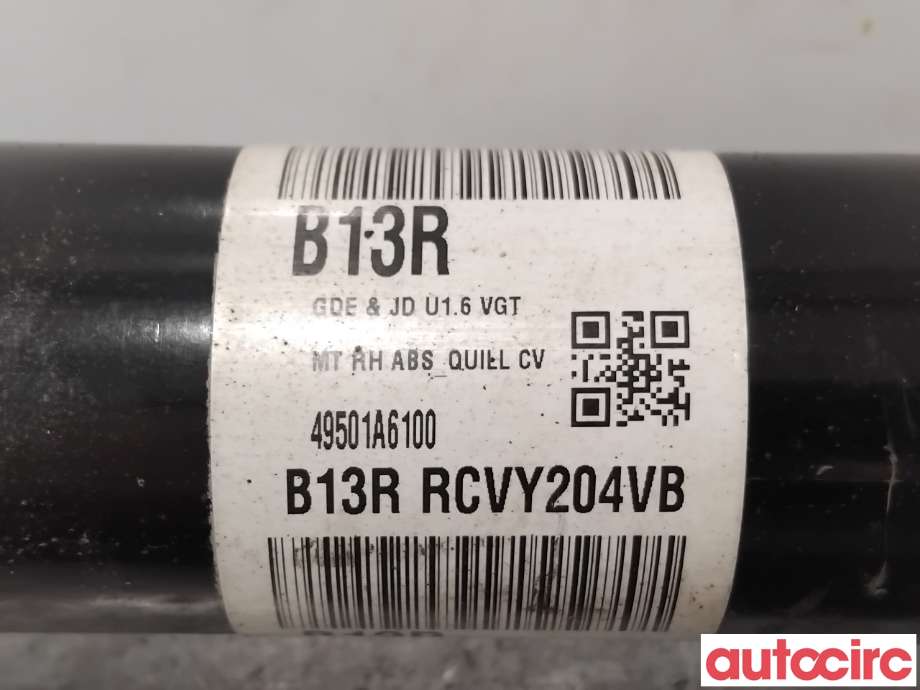 Drivaksel høyre foran til Hyundai i30 2012-2017 (Type II)  (HYUNDAI|49501A6100|)