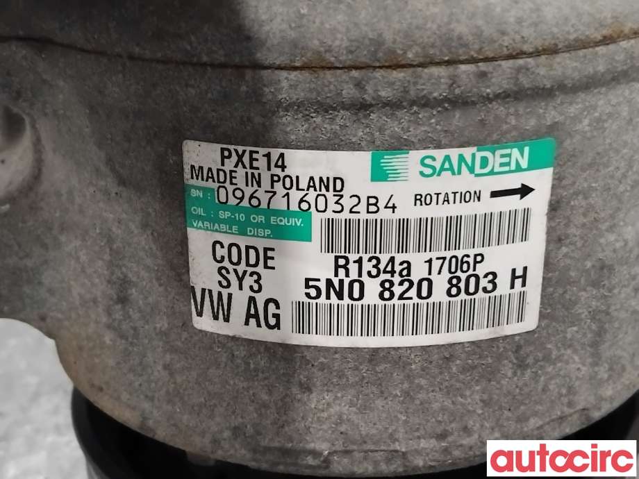 Aircondition kompressor til Audi Q3 2011-2014 (Type I, Fase 1)  (AUDI|5K0820803C|PXE141706|5K0820803K)