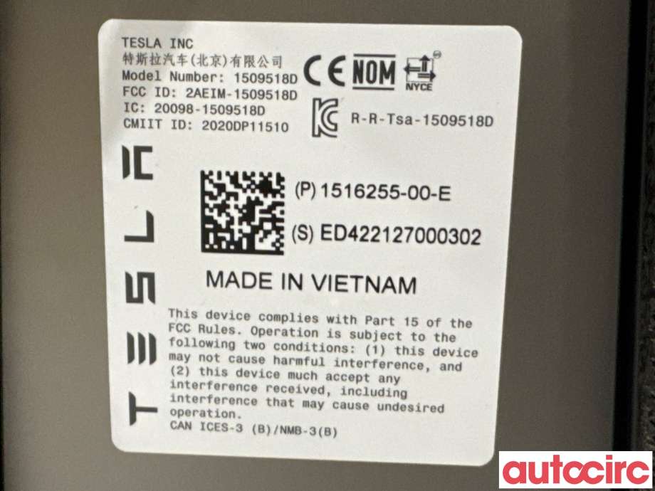 Kamera til Tesla Model Y 2021-2024 (Type I)  (TESLA|1506885-00-H|)