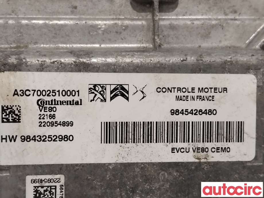 Styreenhet diverse til Peugeot 2008 2019-->> (Type II)  (PEUGEOT|1675659180|A3C7002510001|9843252980)