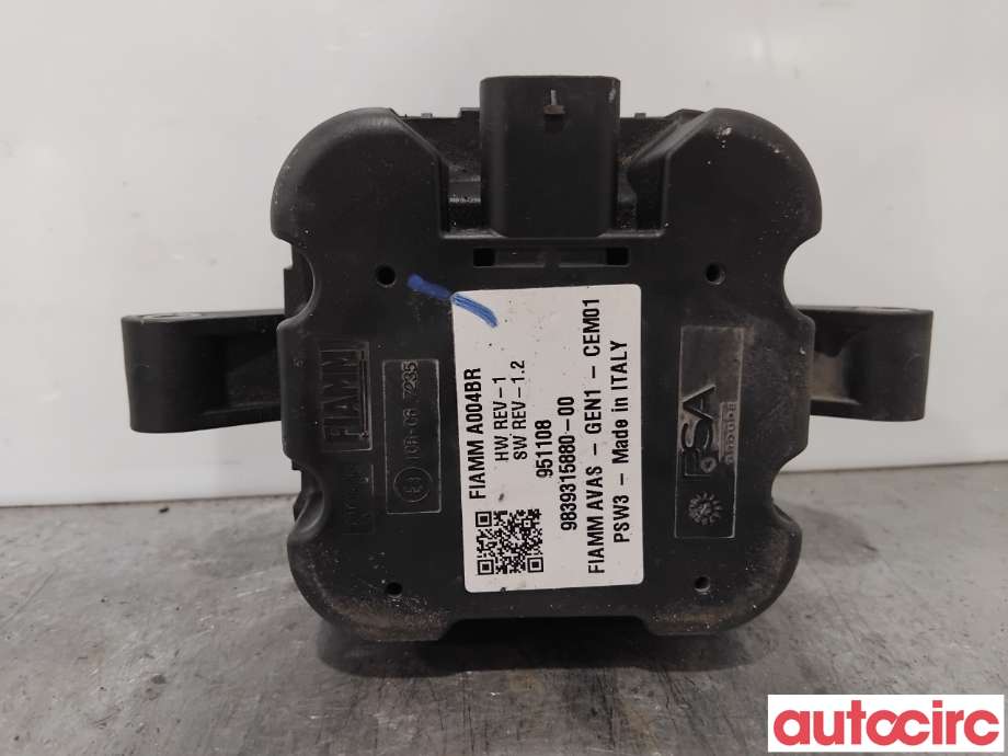 Høyttaler motorlyd, AVAS (Acoustic Vehicle Alerting System) til Peugeot 2008 2019-->> (Type II)  (PEUGEOT|9839315880|)