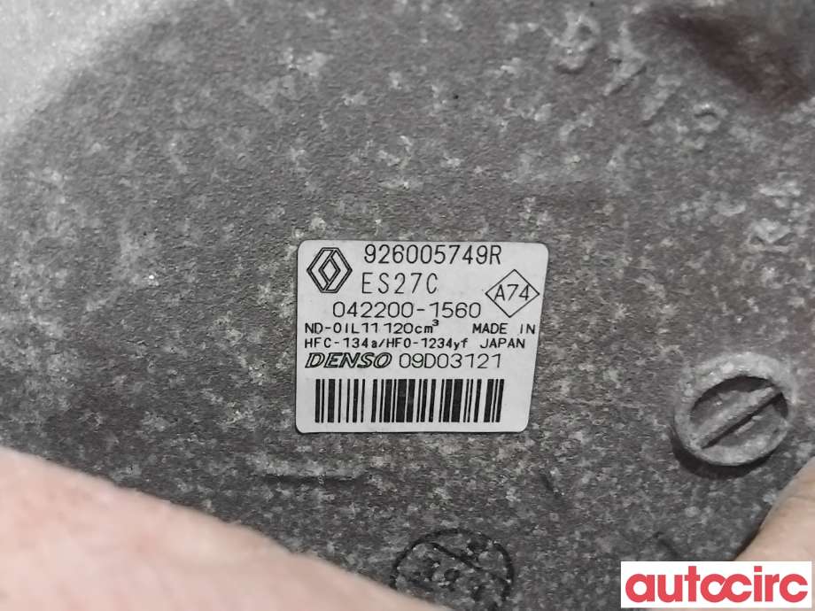 Aircondition kompressor til Renault Zoe 2013-2019 (Fase 1) (RENAULT|926005749R|042200-1560)
