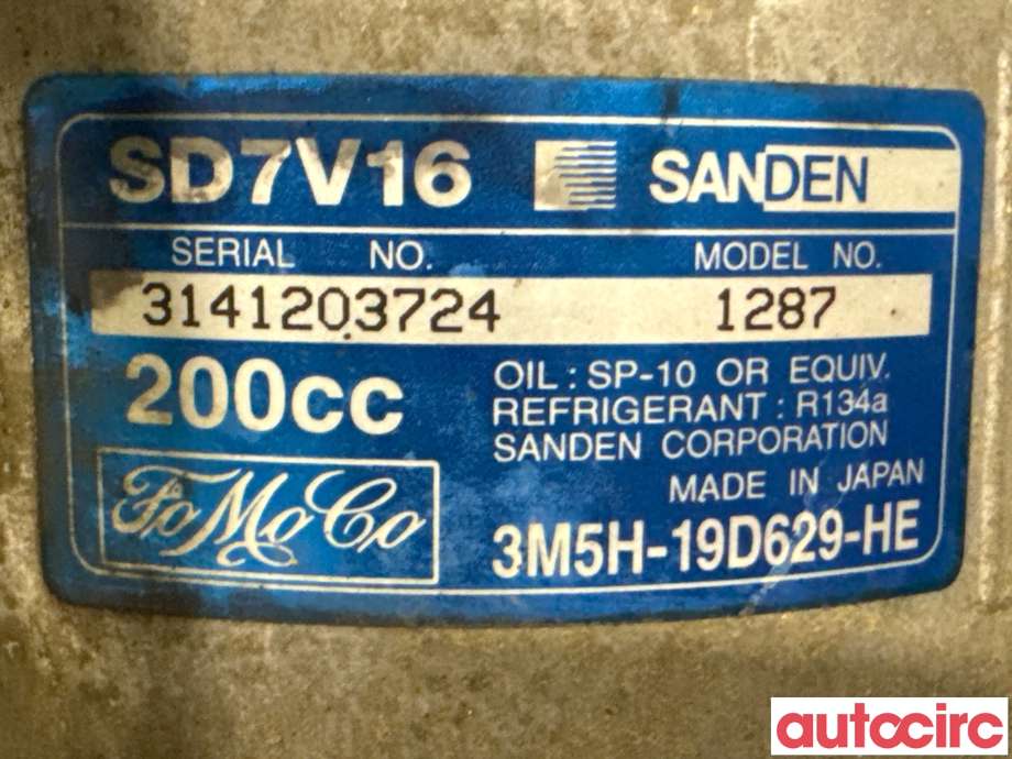 Aircondition kompressor til Volvo V50 2007-2012 (Fase 2) (VOLVO|36000989|SD7V161287|3M5H-19D629-HE)