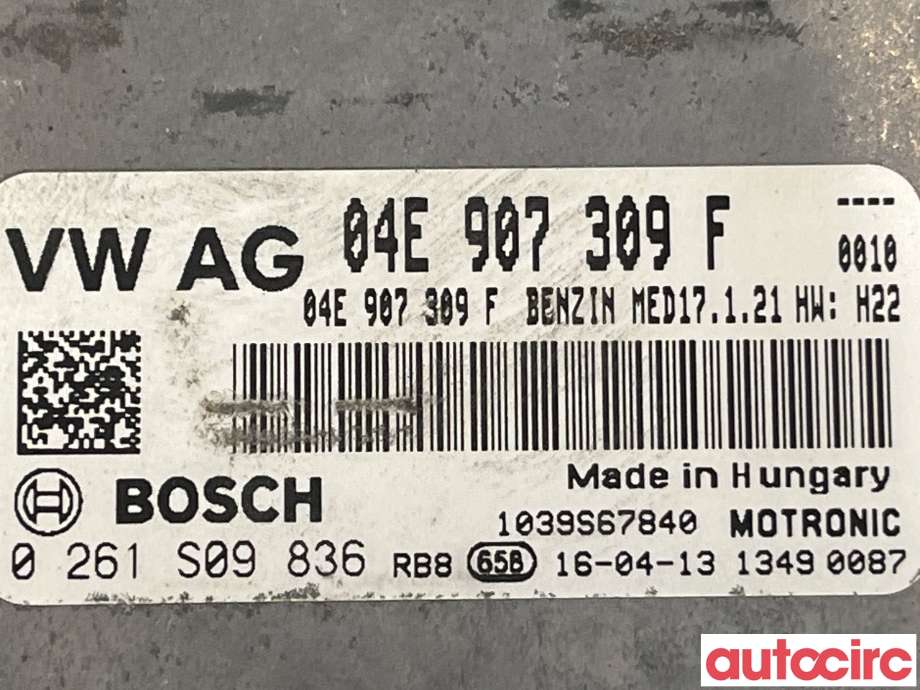Styreenhet motor til VW e-Golf 2014-2017 (Fase 1)  (VOLKSWAGEN|04E906023AG|0261S09836|04E907309F)