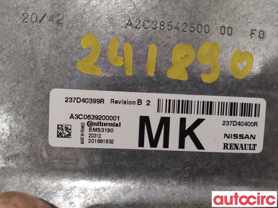 Styreenhet diverse til Renault Zoe 2013-2019 (Fase 1) (RENAULT|237D40399R|A3C0639200001)