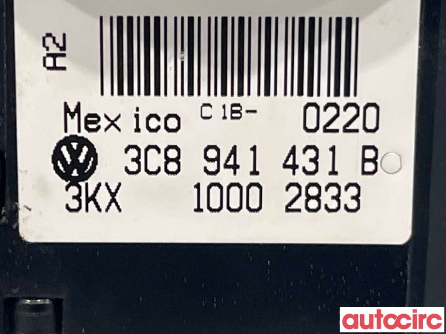 Bryter lys til VW Golf VI 2008-2012  (VOLKSWAGEN|3C8941431B)