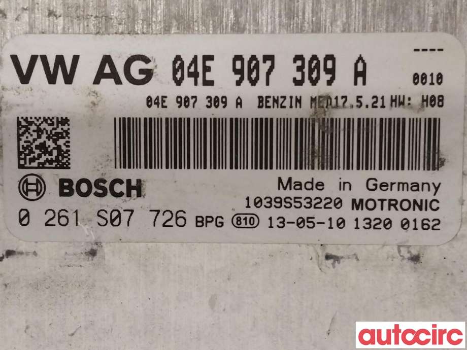 Styreenhet motor til VW Golf VII 2012-2017 (Fase 1)  (VOLKSWAGEN|04E906016H|0261S07726|04E907309A)